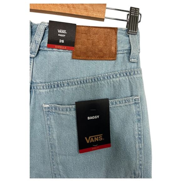 Vans Baggy Jeans Womens 26 Blue Light Wash Sirelle High Rise Hippie Skater Boho - Picture 4 of 15
